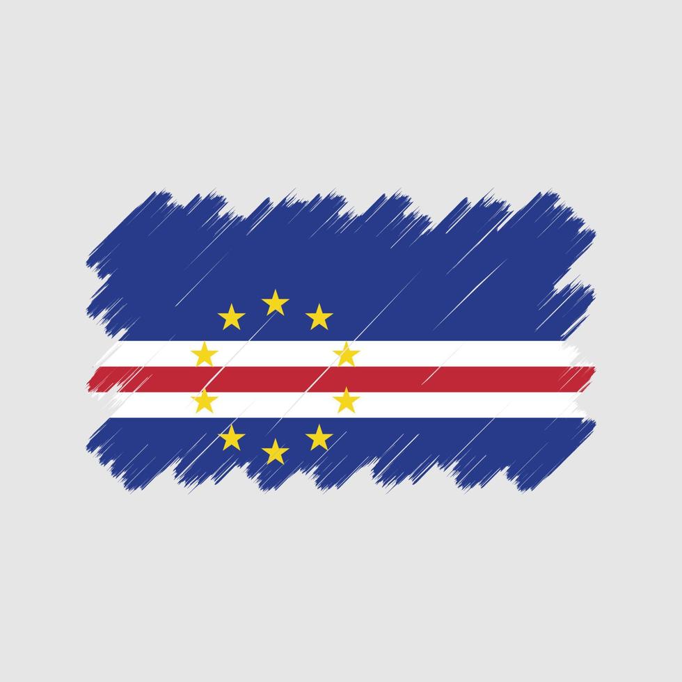 Kaapverdische vlag penseelstreken. nationale vlag vector