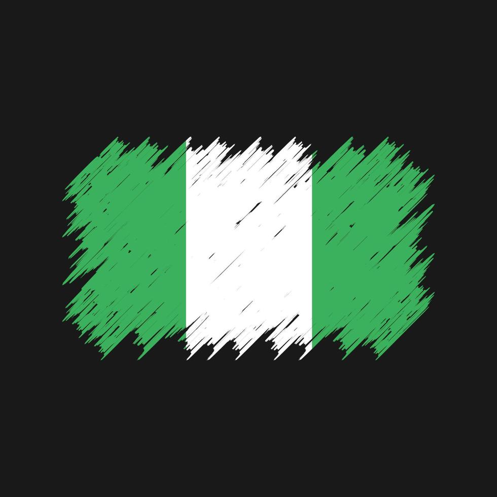 nigeria vlag borstel. nationale vlag vector