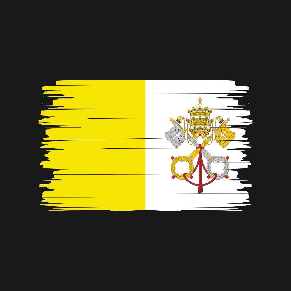 vaticaan vlag borstel vector. nationale vlag vector