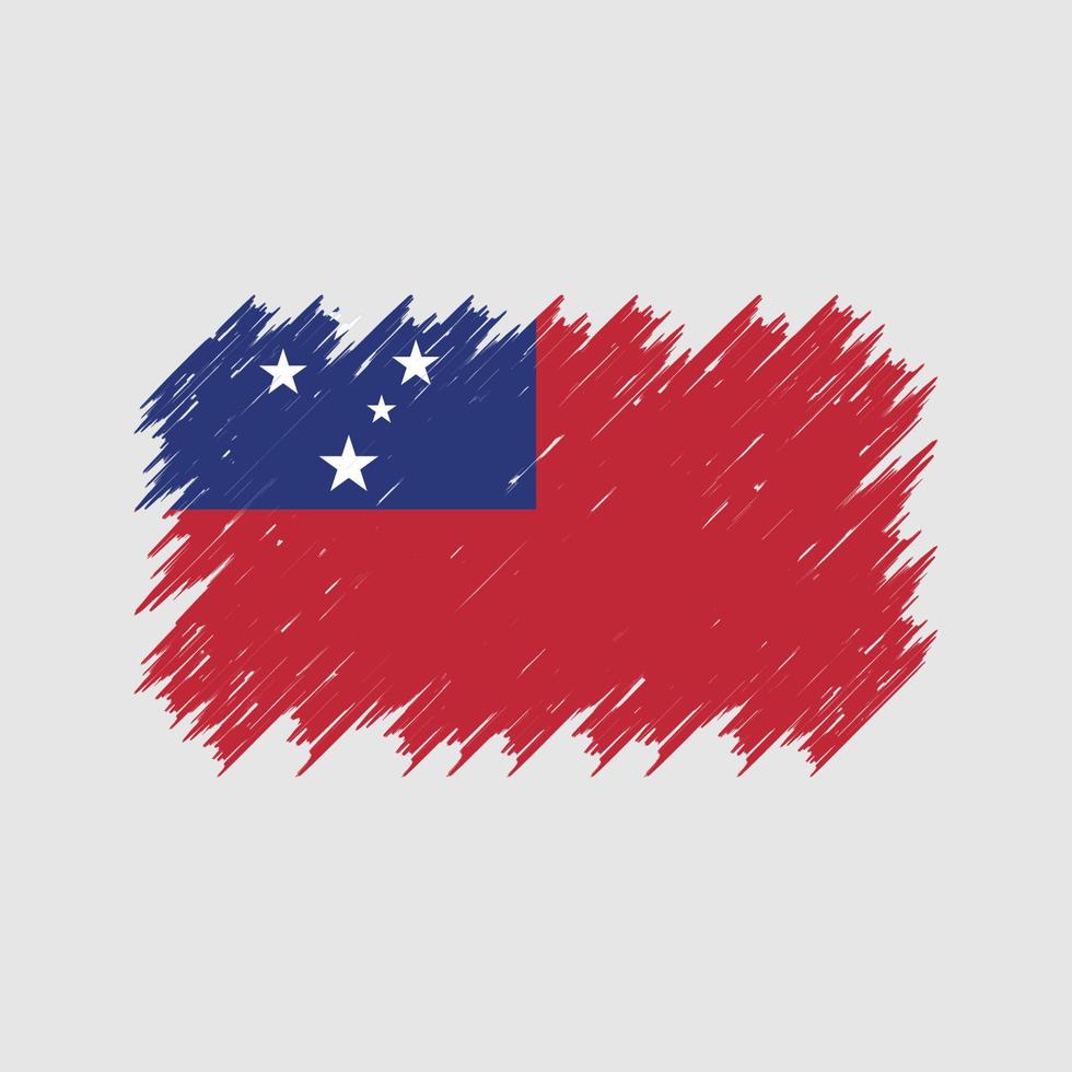 Samoa vlag borstel. nationale vlag vector