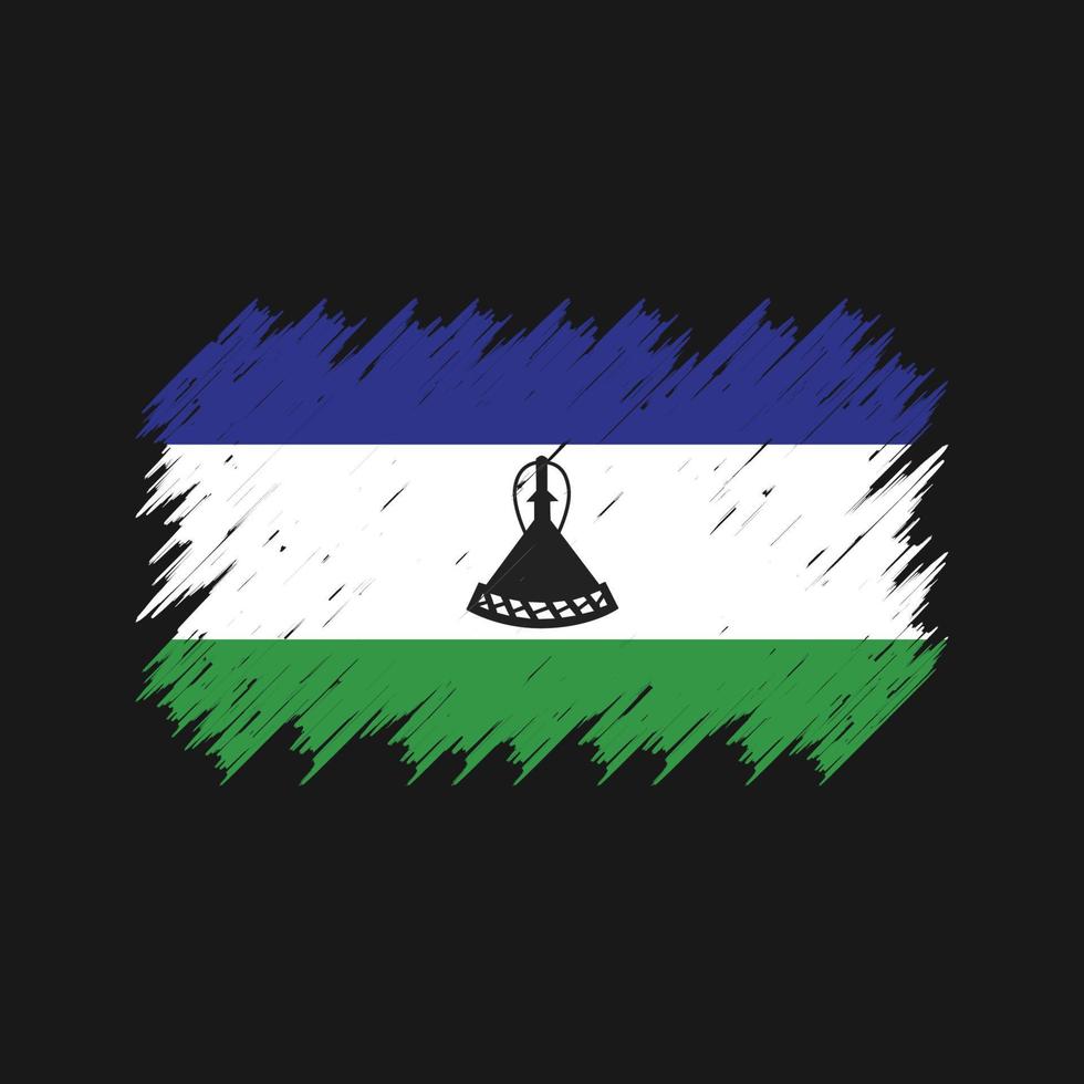 lesotho vlag borstel. nationale vlag vector