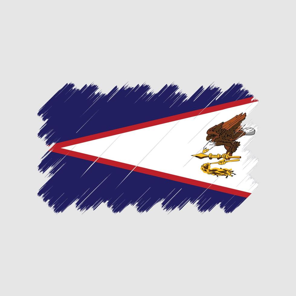 Amerikaans-Samoa vlag penseelstreken. nationale vlag vector