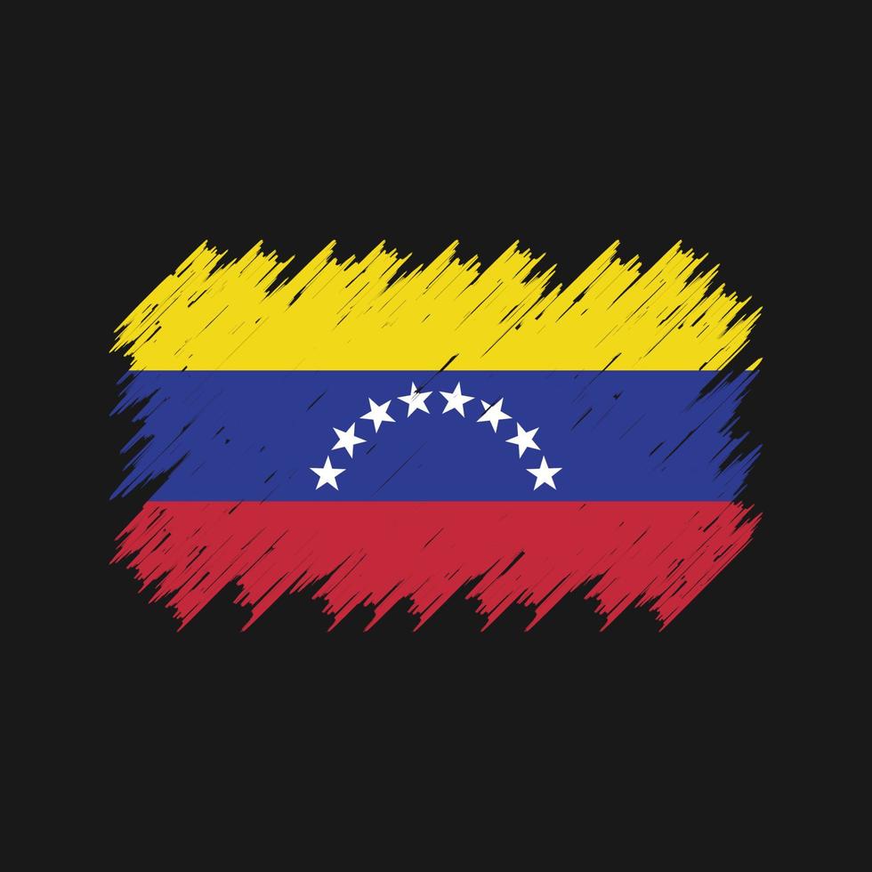 vlagborstel van venezuela. nationale vlag vector