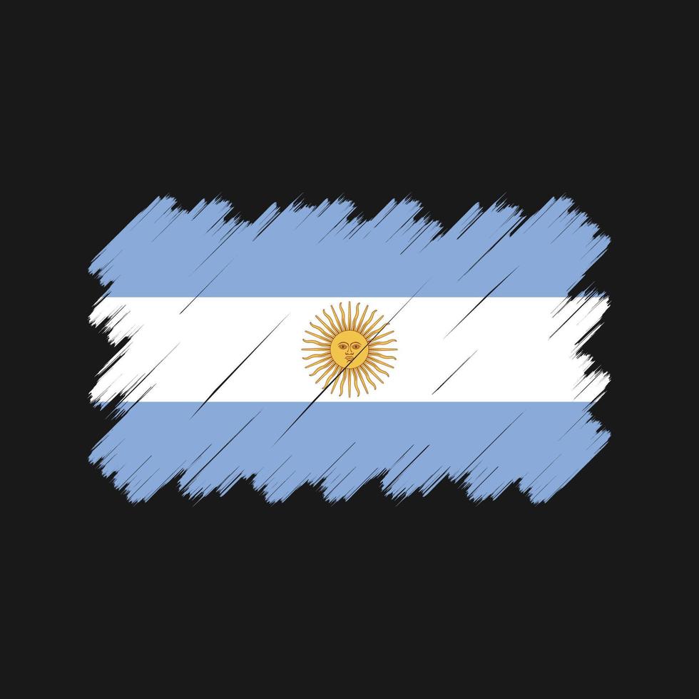 Argentijnse vlag penseelstreken. nationale vlag vector