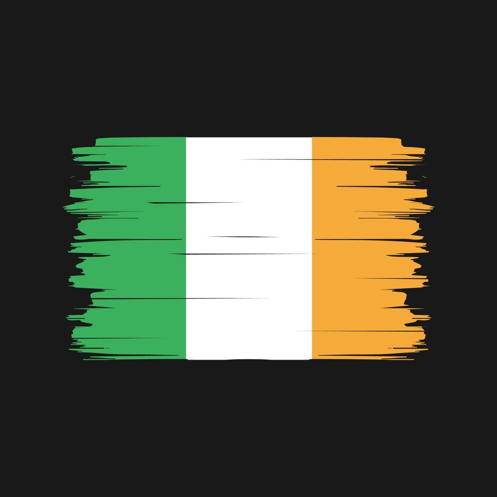ierland vlag borstel vector. nationale vlag vector