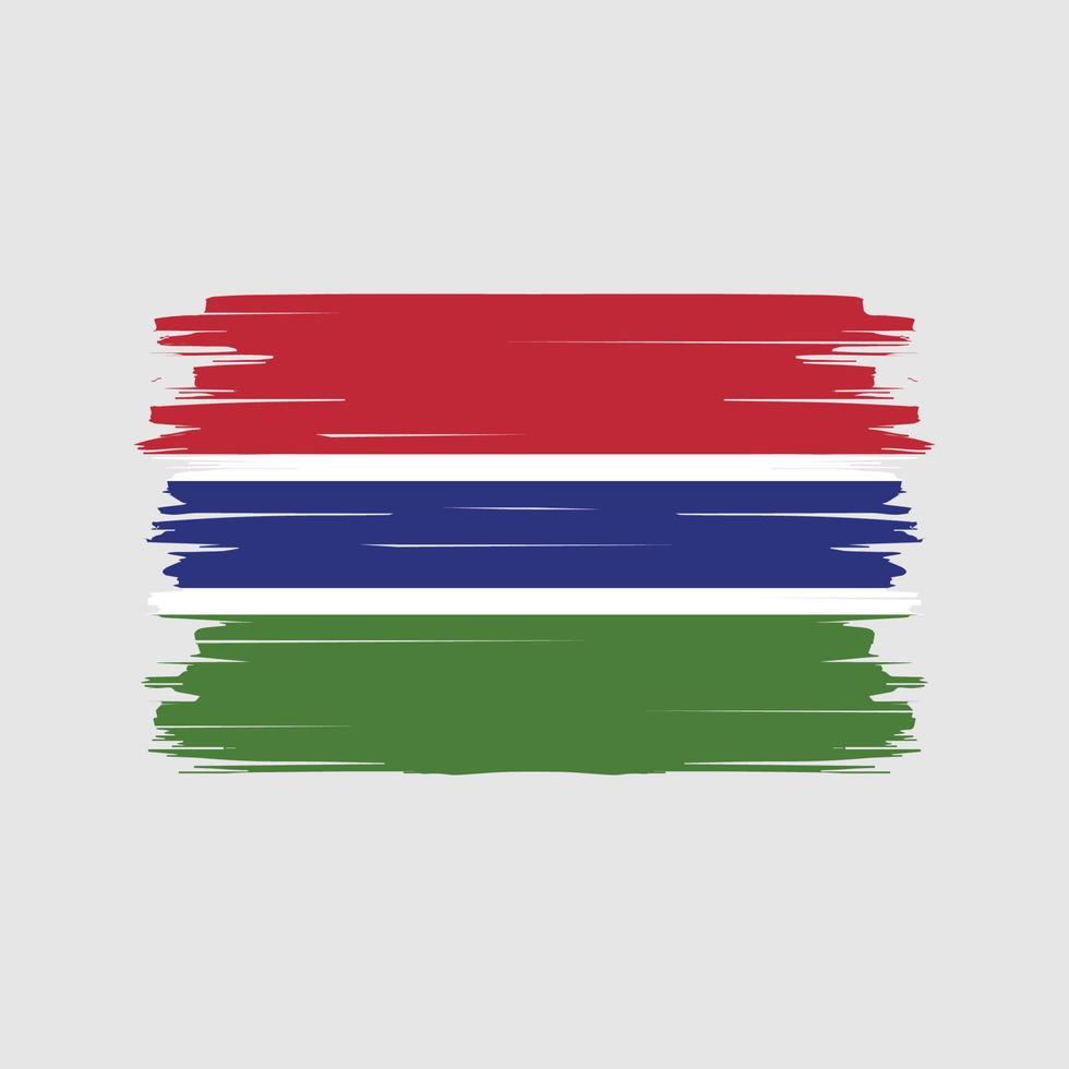 Gambia vlag borstel vector. nationale vlag vector