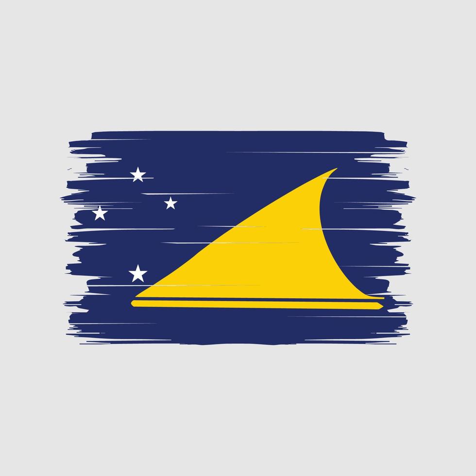 tokelau vlag borstel vector. nationale vlag vector