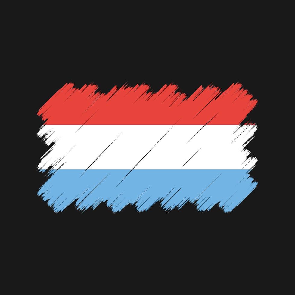 luxemburgse vlag penseelstreken. nationale vlag vector