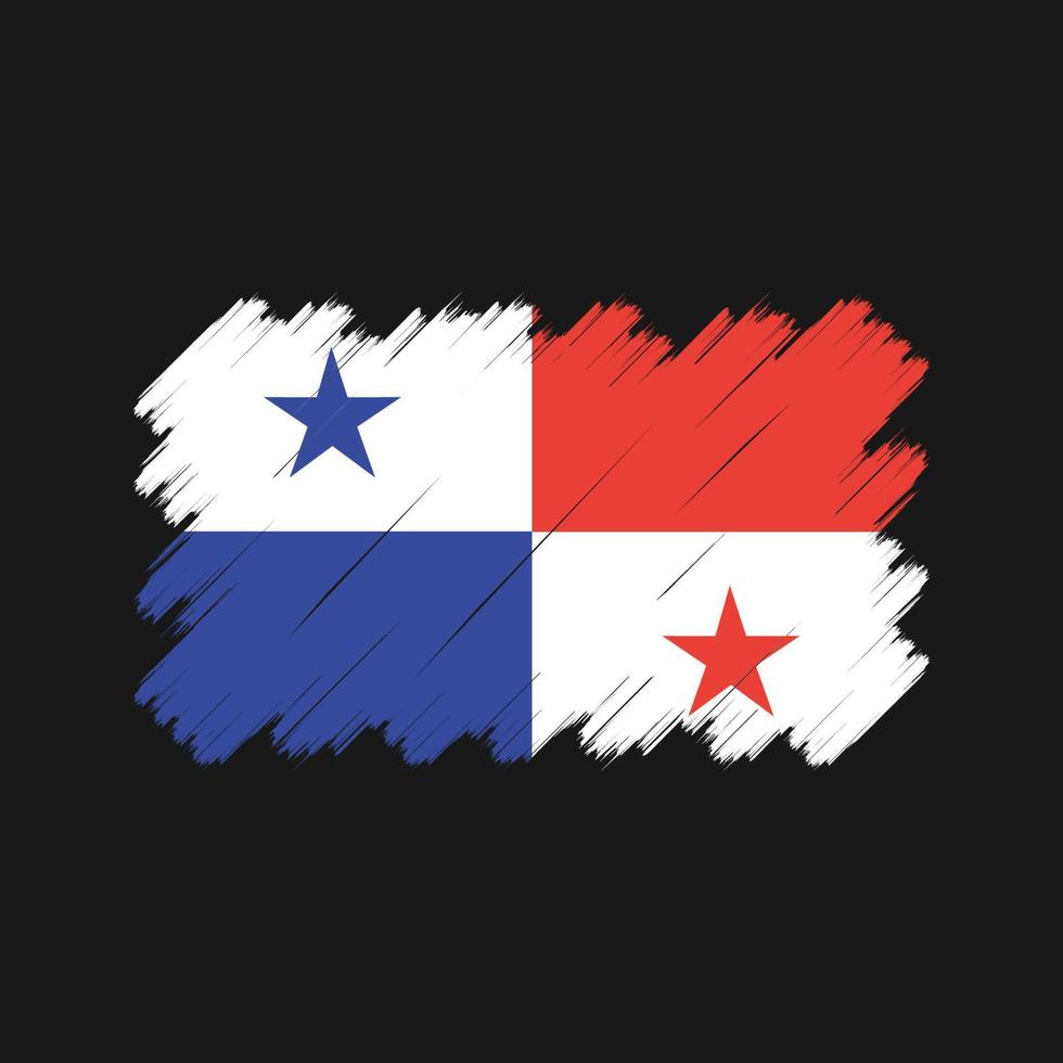 panama vlag penseelstreken. nationale vlag vector