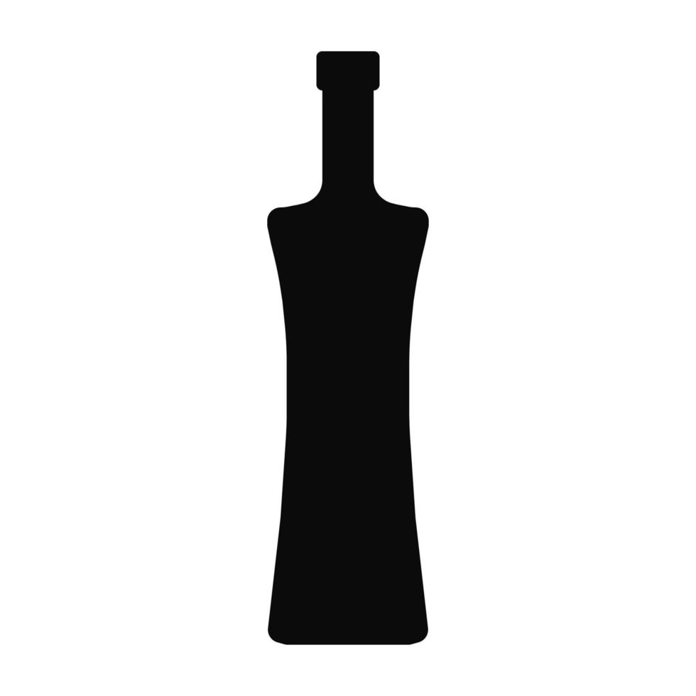 fles wijnstok vector pictogram zwarte kleur