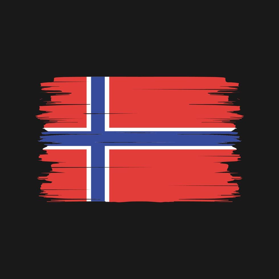 Noorwegen vlag borstel vector. nationale vlag vector