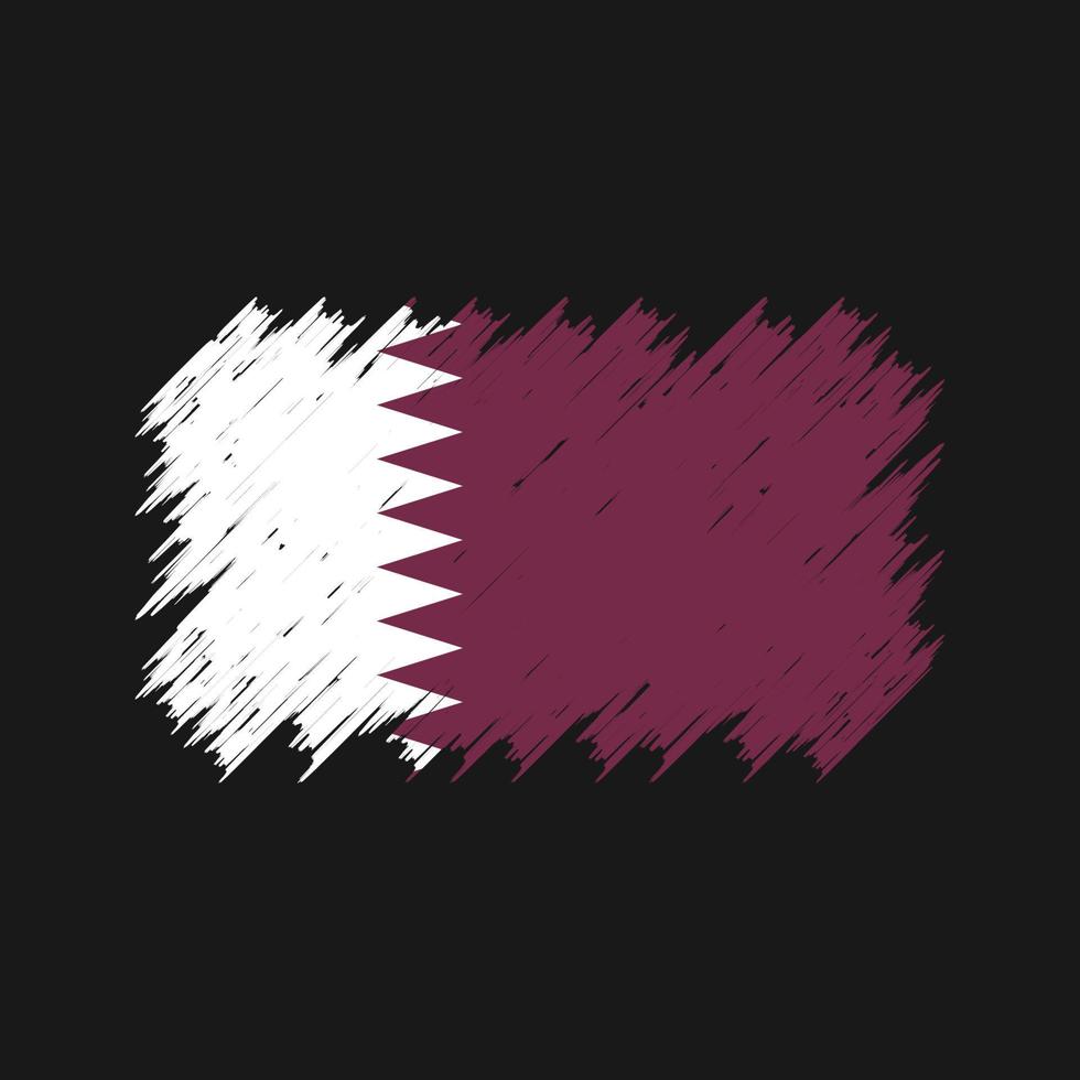 qatar vlag borstel. nationale vlag vector