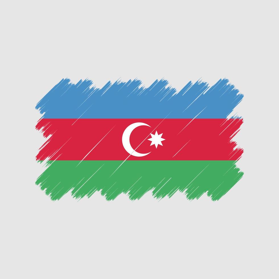 azerbeidzjaanse vlag penseelstreken. nationale vlag vector