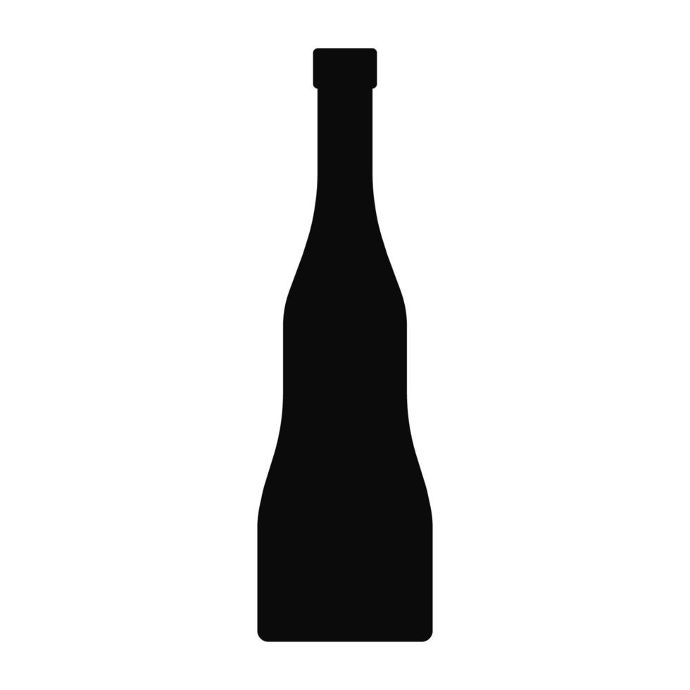 vector fles pictogram silhouet zwarte kleur