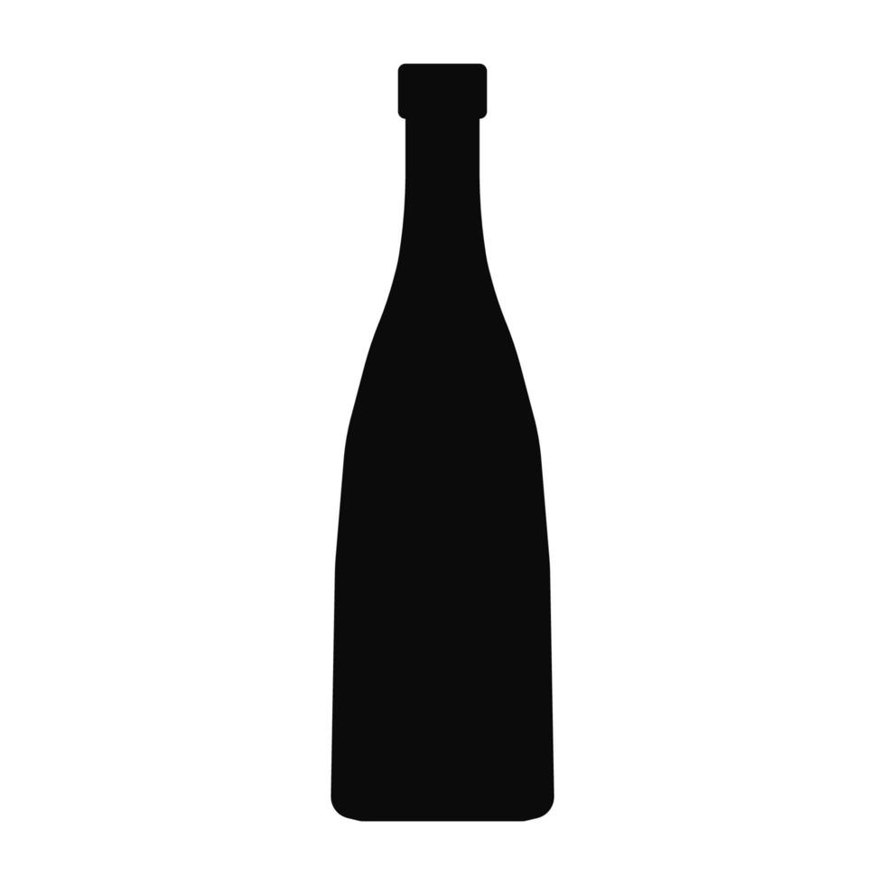 fles vector pictogram zwarte kleur