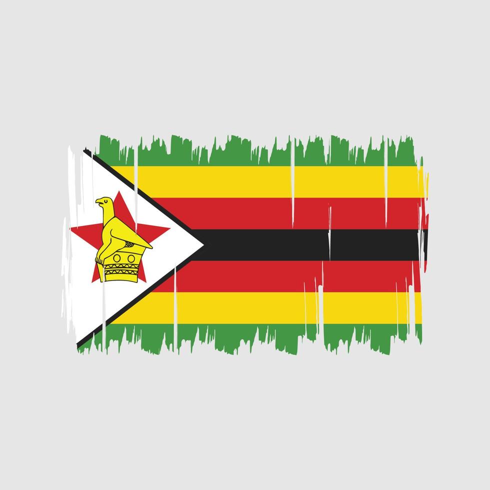 Zimbabwe vlag vector. nationale vlag vector