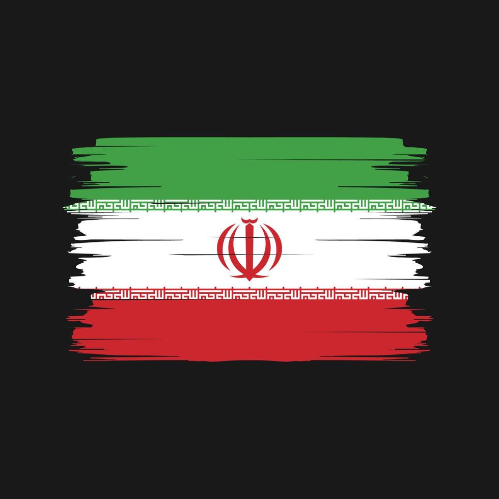 iran vlag borstel vector. nationale vlag vector