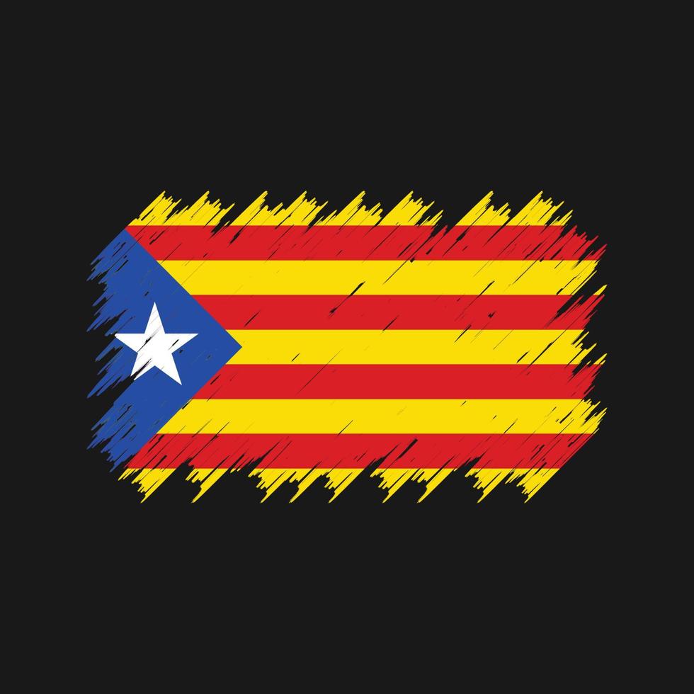 Catalonië vlag borstel. nationale vlag vector