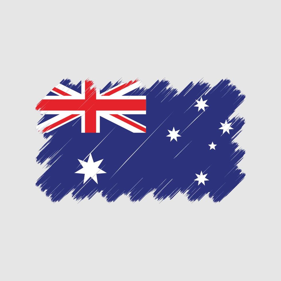 Australische vlag penseelstreken. nationale vlag vector