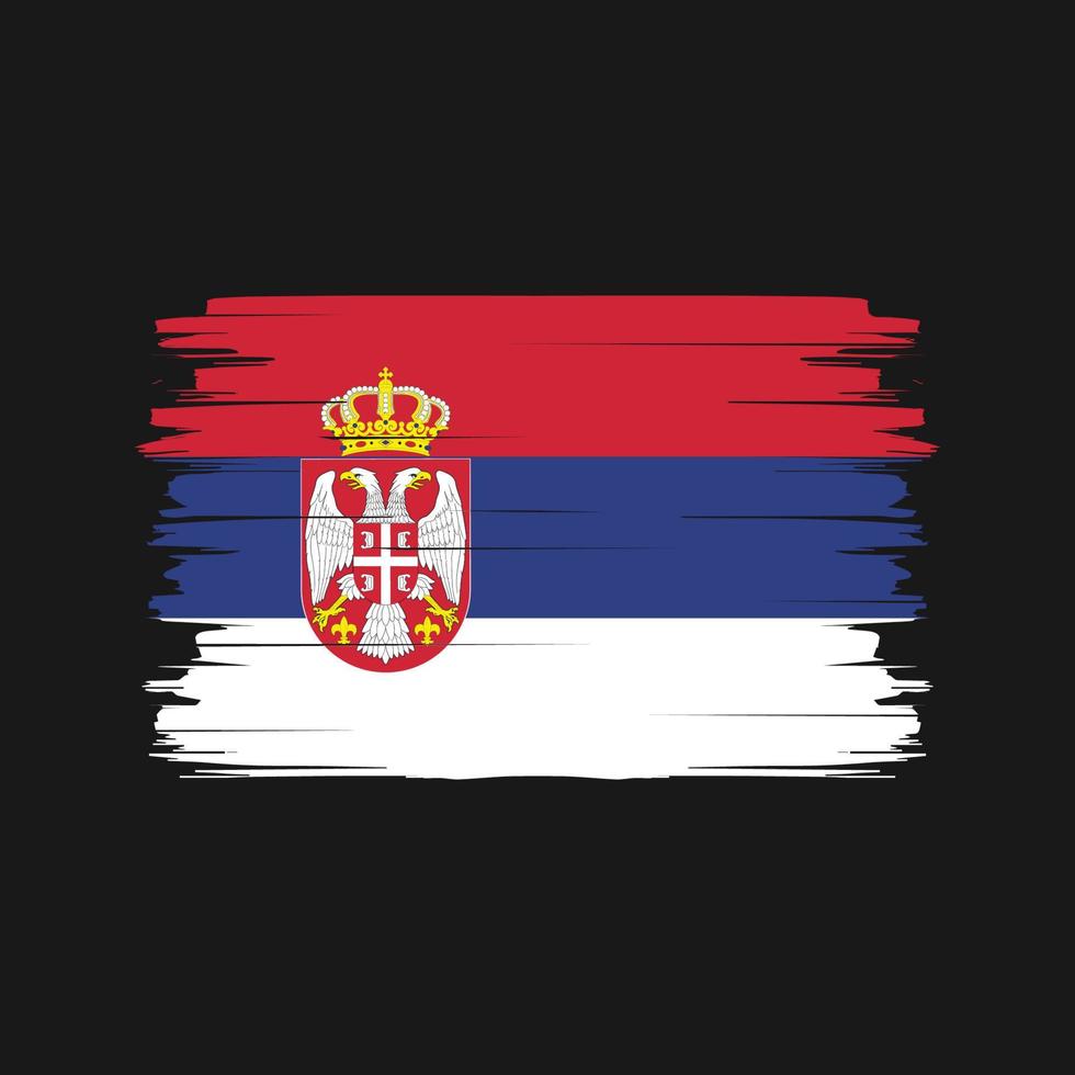 Servië vlag borstel vector. nationale vlag vector