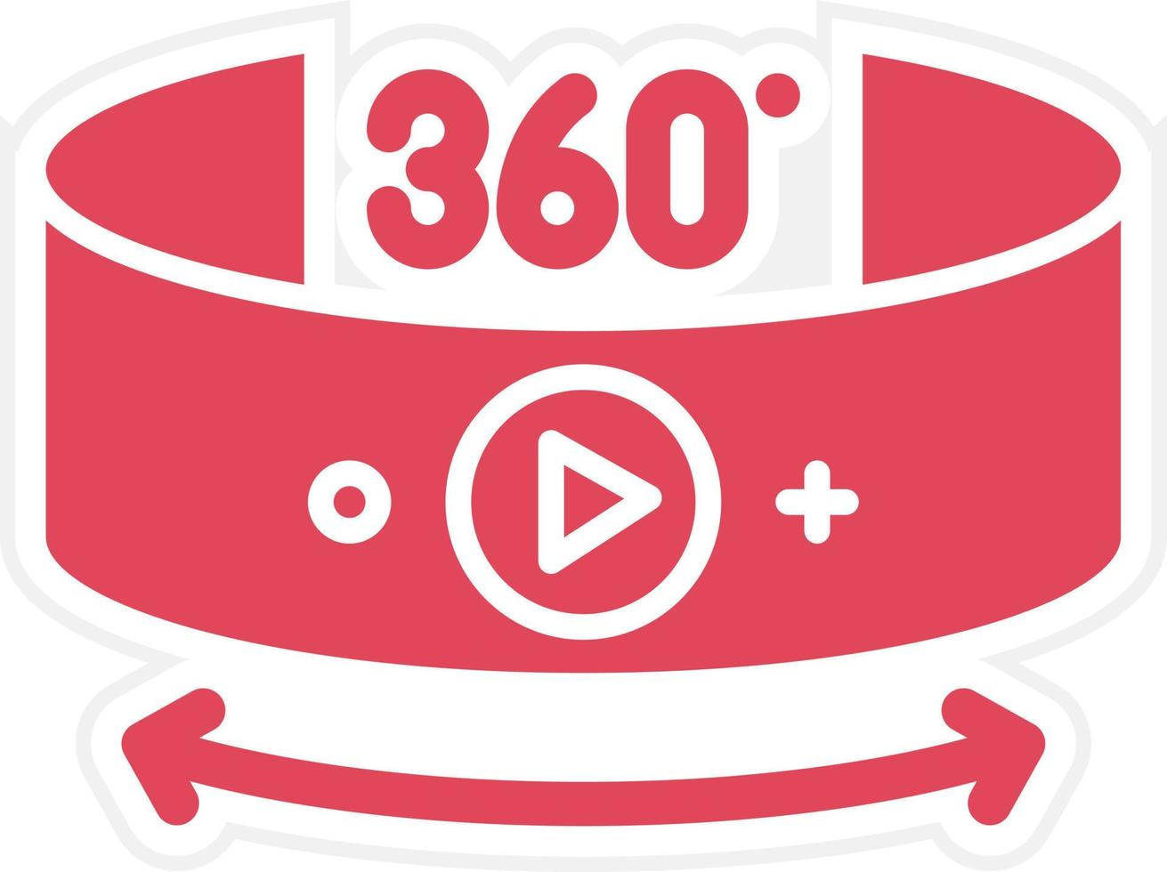 360 graden videopictogramstijl vector