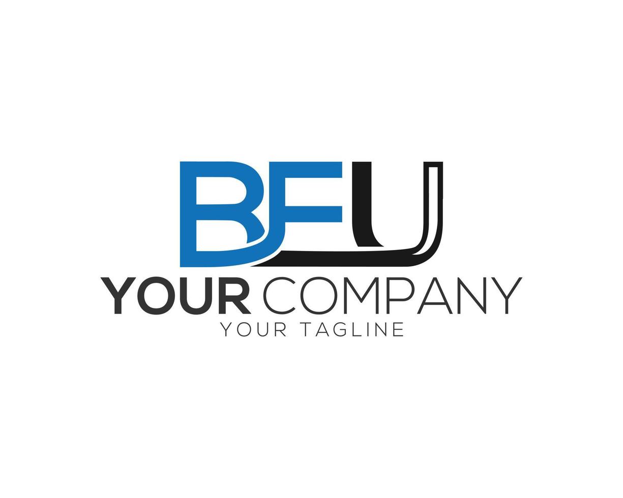 moderne letter beu logo ontwerp symbool vectorillustratie. vector