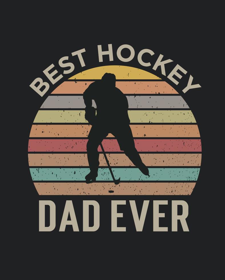 beste hockeyvader ooit fijne vaderdag vintage hockey vector