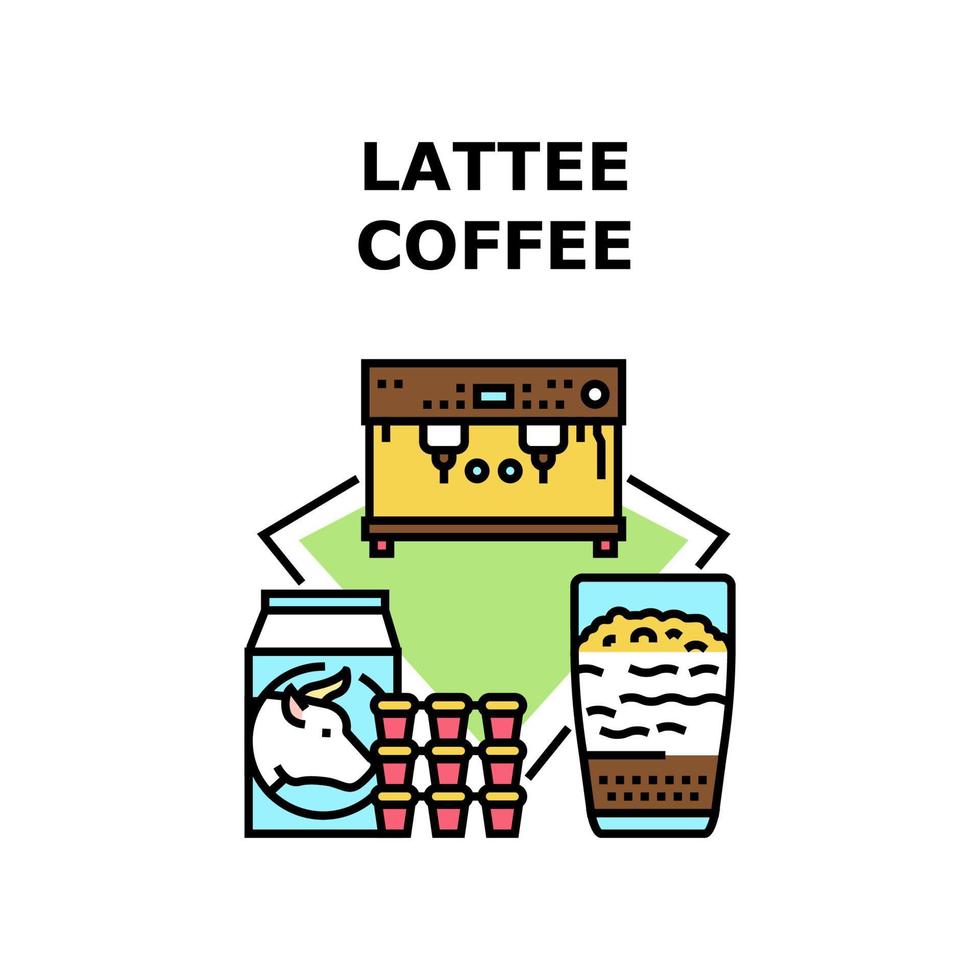 latte koffie pictogram vectorillustratie vector
