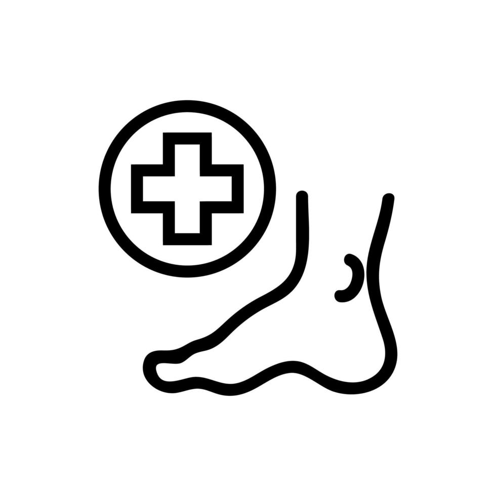 voetmassage pictogram vector. geïsoleerde contour symbool illustratie vector