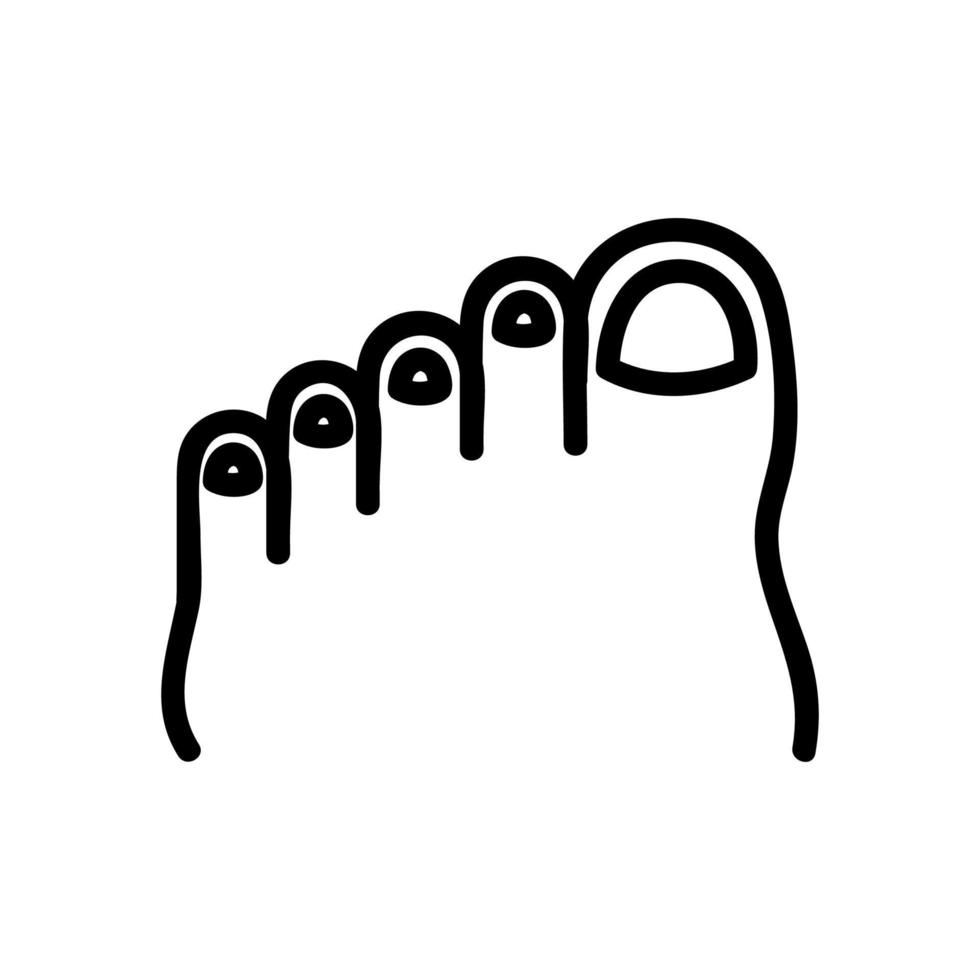 voet pictogram vector. geïsoleerde contour symbool illustratie vector