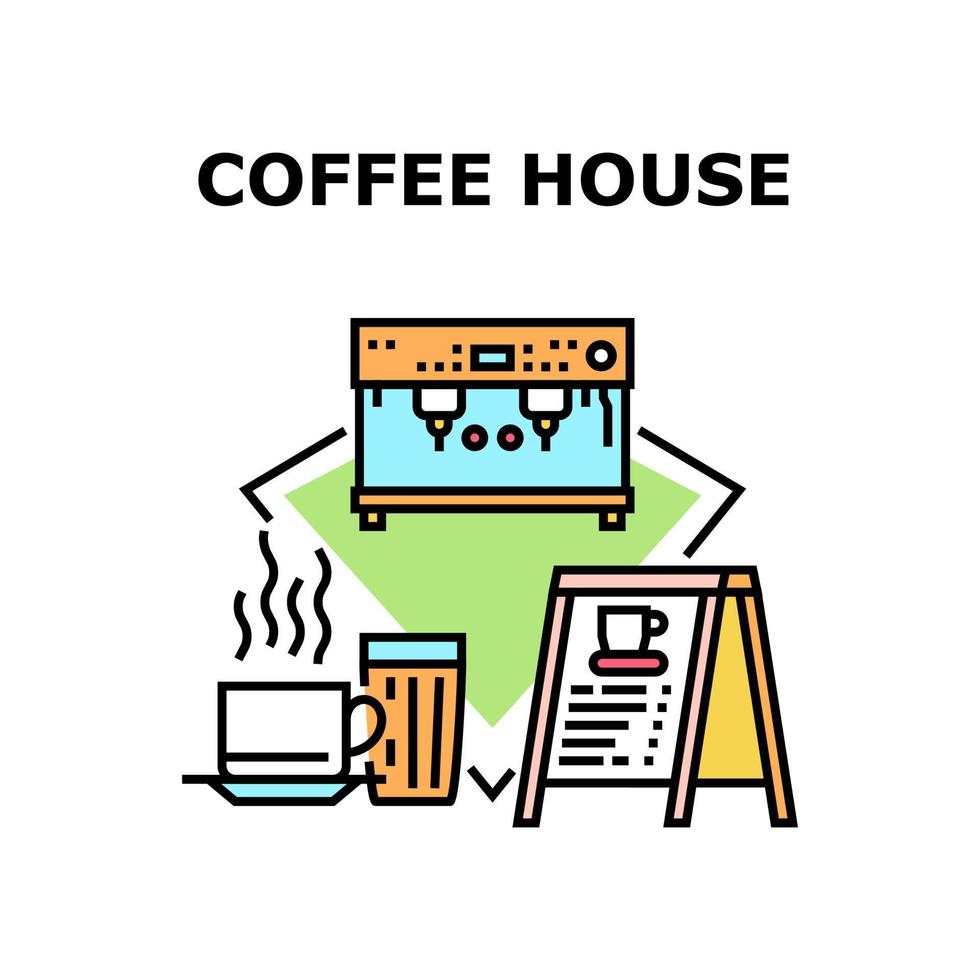 koffiehuis vector concept kleur illustratie