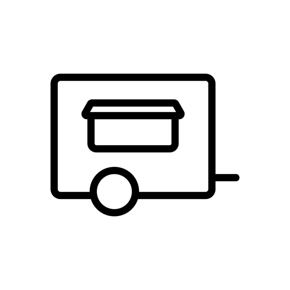 voedsel vrachtwagen pictogram vector. geïsoleerde contour symbool illustratie vector