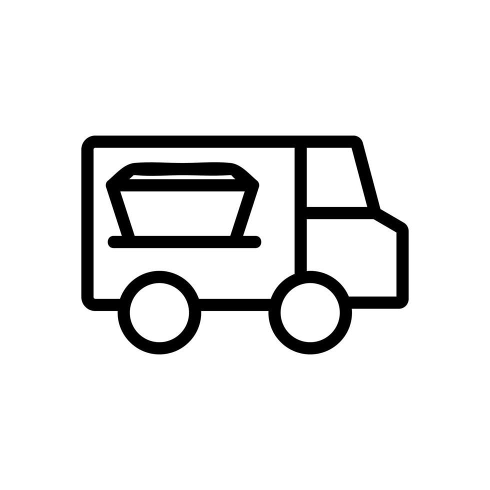 voedsel vrachtwagen pictogram vector. geïsoleerde contour symbool illustratie vector
