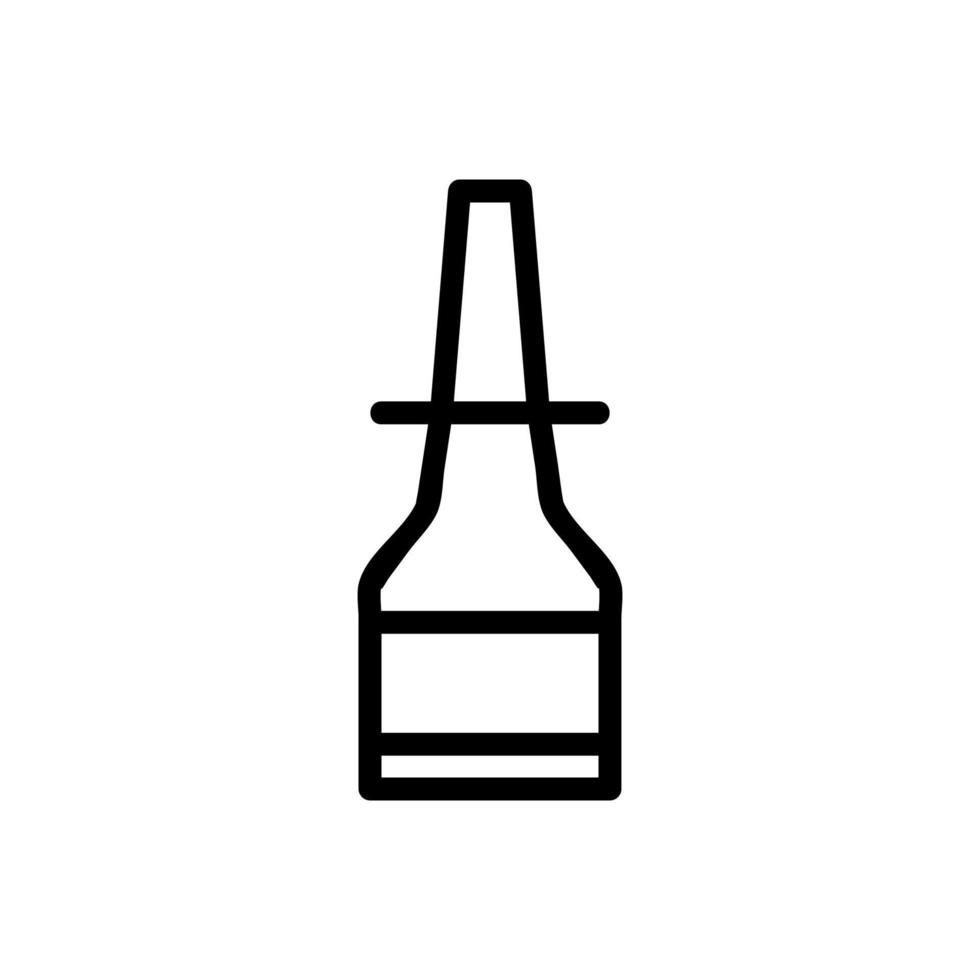 druppels van het loopneus vectorpictogram. geïsoleerde contour symbool illustratie vector