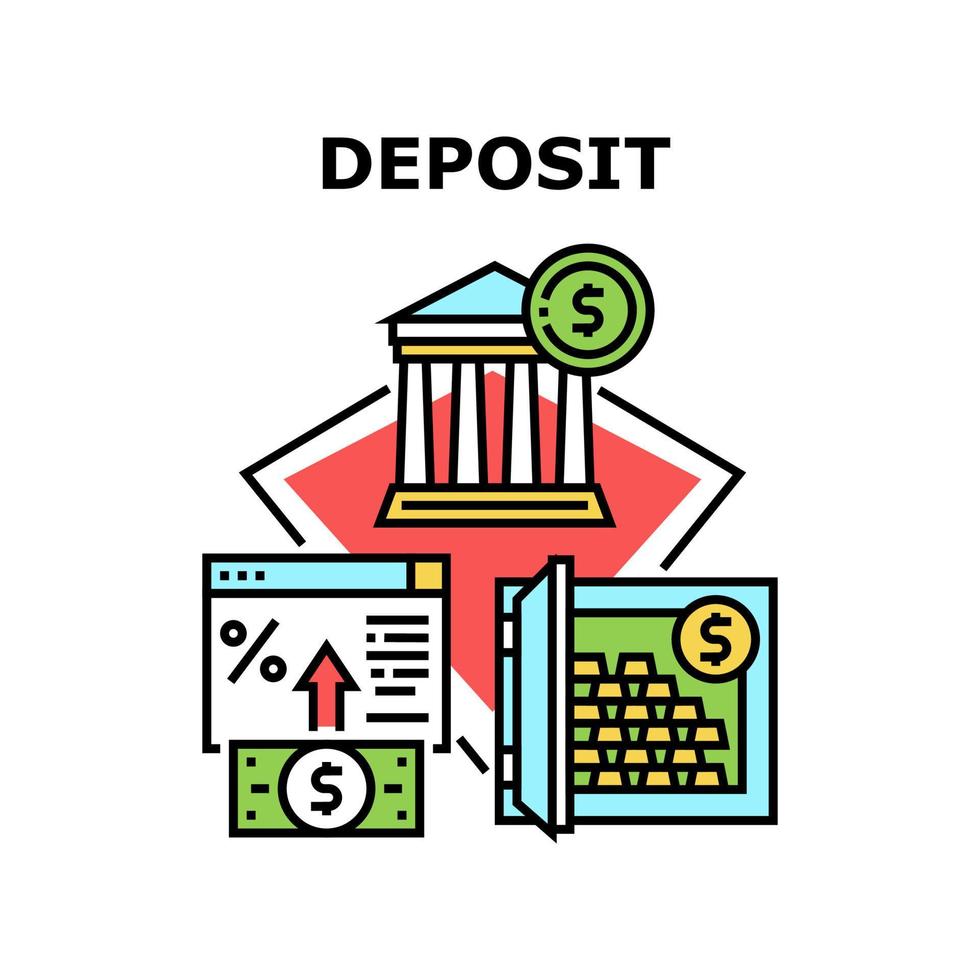 deposito bank vector concept kleur illustratie