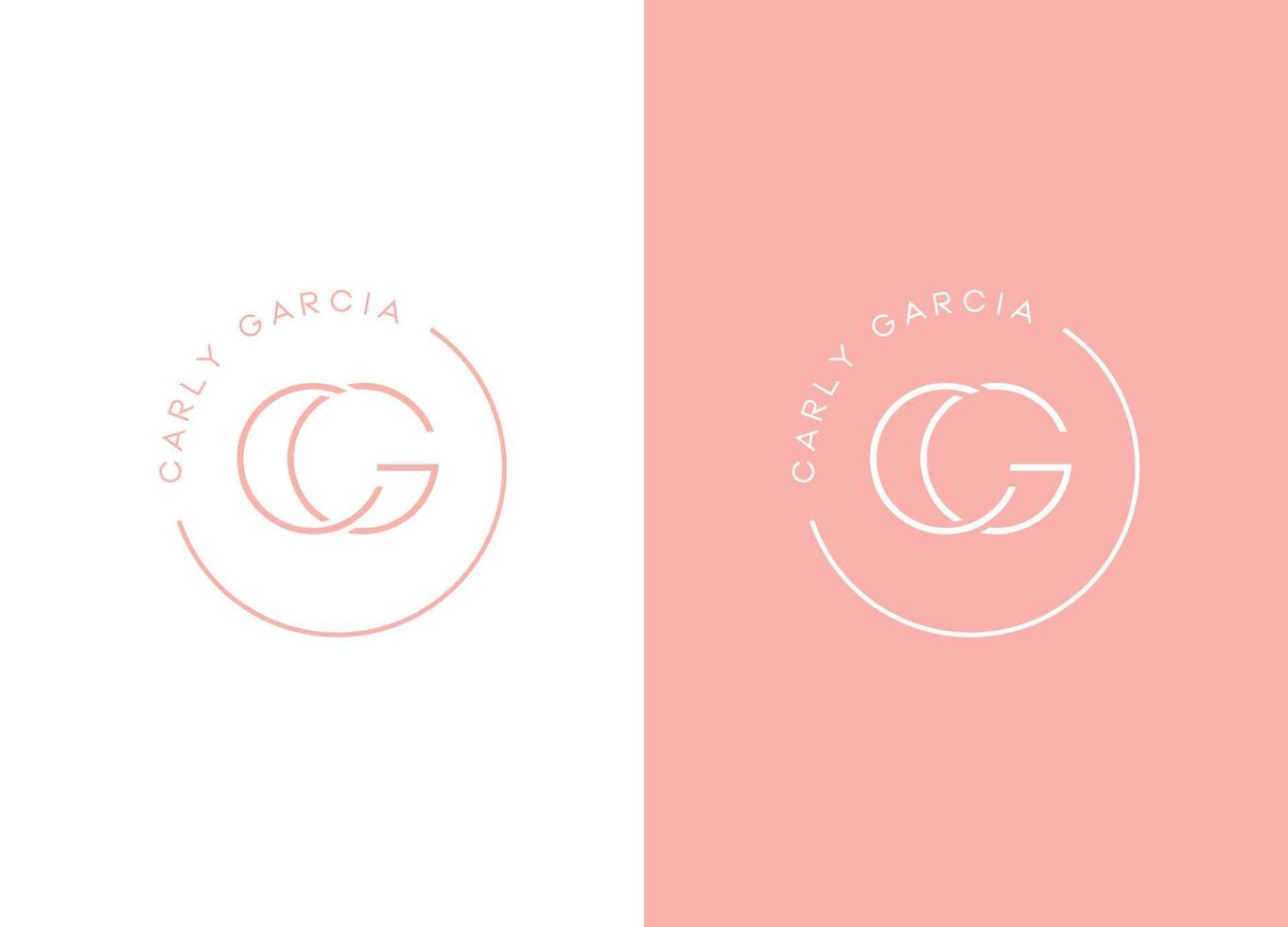 minimalistische letter cg logo ontwerpsjabloon vector