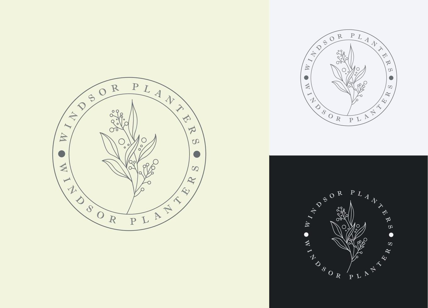 minimalistische bloemen logo ontwerpsjabloon vector