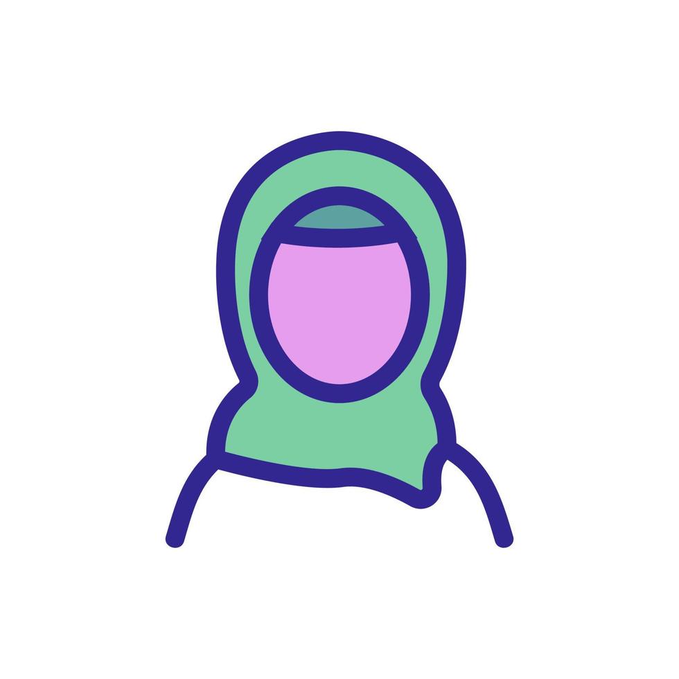 arabische vrouw pictogram vector overzicht illustratie