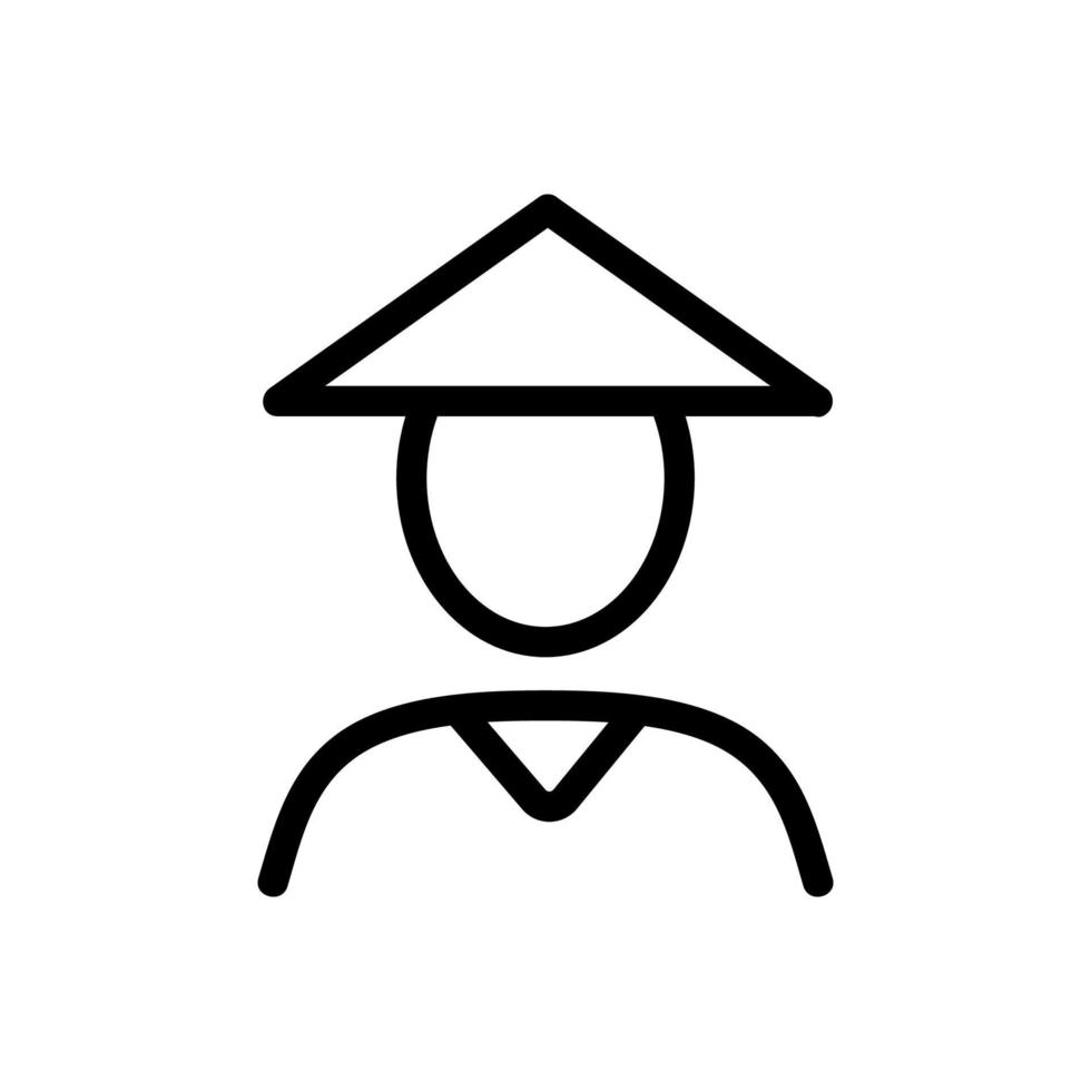 vietnam man pictogram vector overzicht illustratie