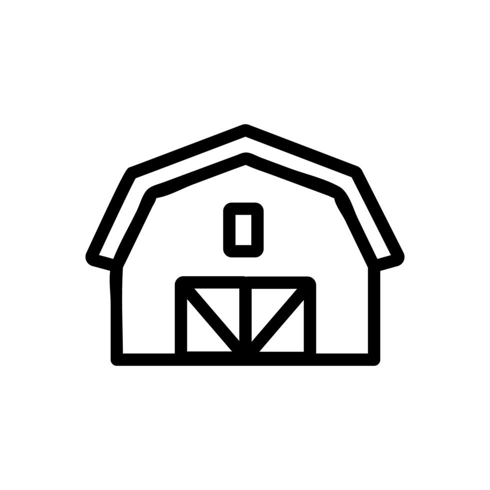 boerderij huis pictogram vector. geïsoleerde contour symbool illustratie vector