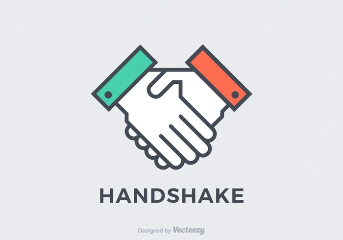 Gratis Flat Handshake Vector Icon