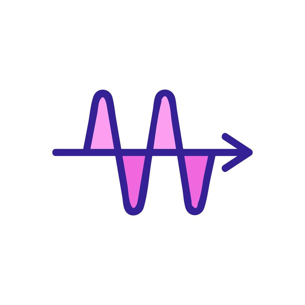 geluidsgolf pictogram vector. geïsoleerde contour symbool illustratie vector