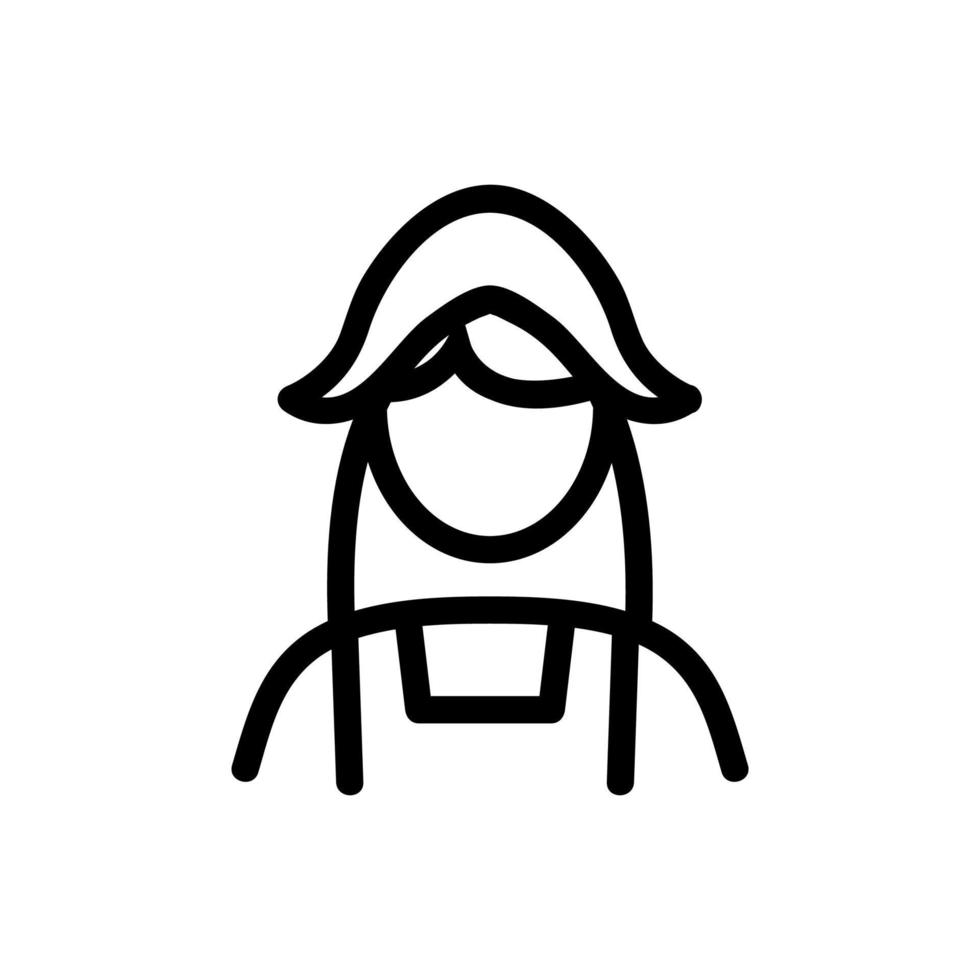 duitsland vrouw pictogram vector overzicht illustratie