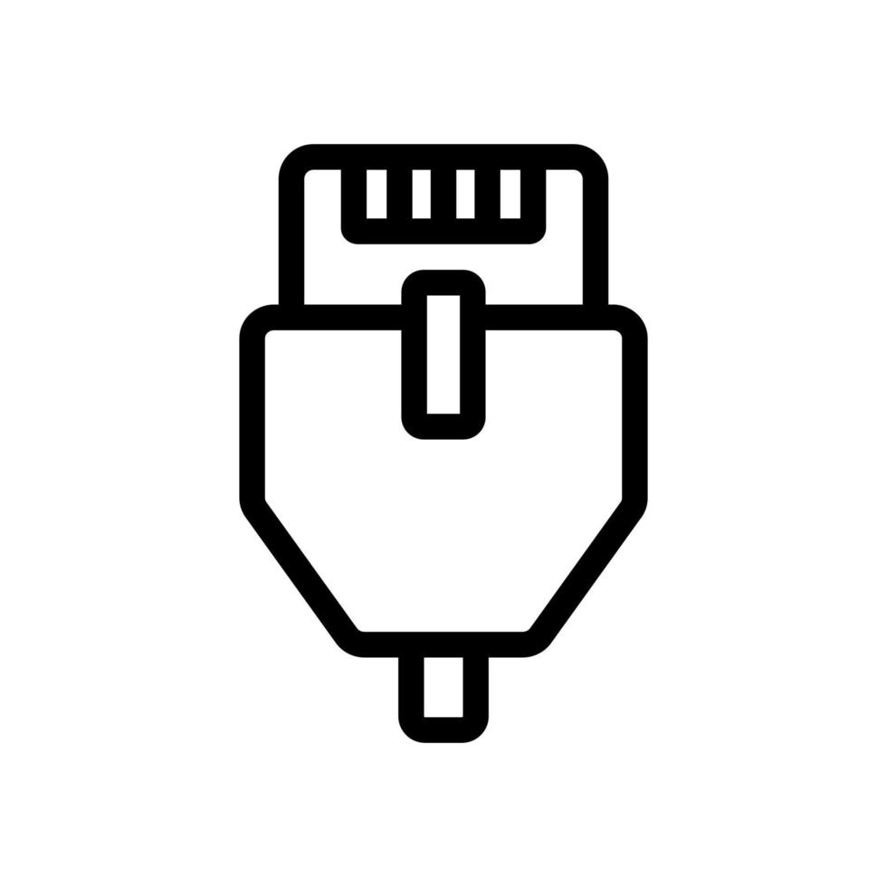 kabel internet pictogram vector. geïsoleerde contour symbool illustratie vector