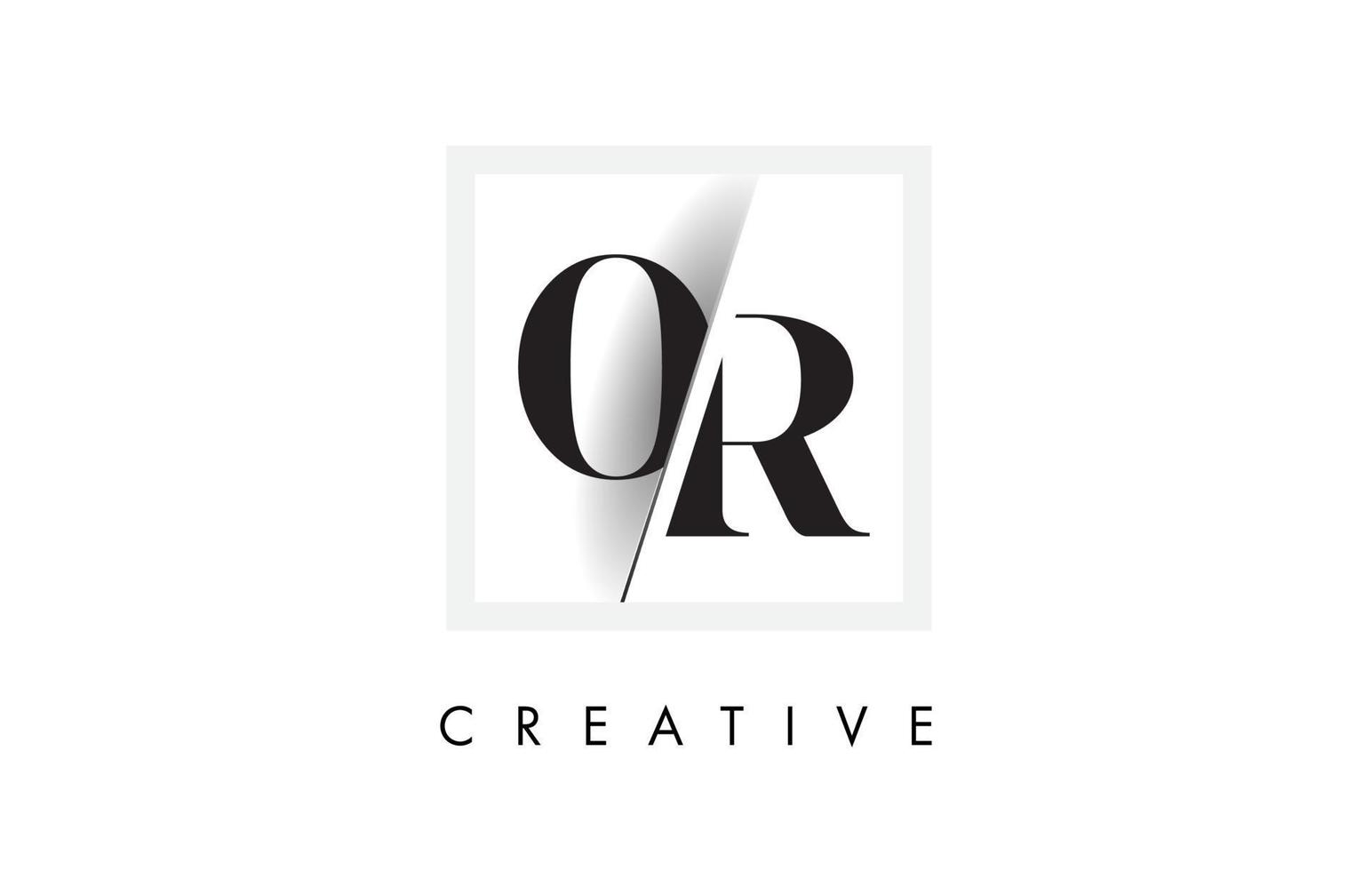 of serif letter logo-ontwerp met creatieve doorsneden snit. vector