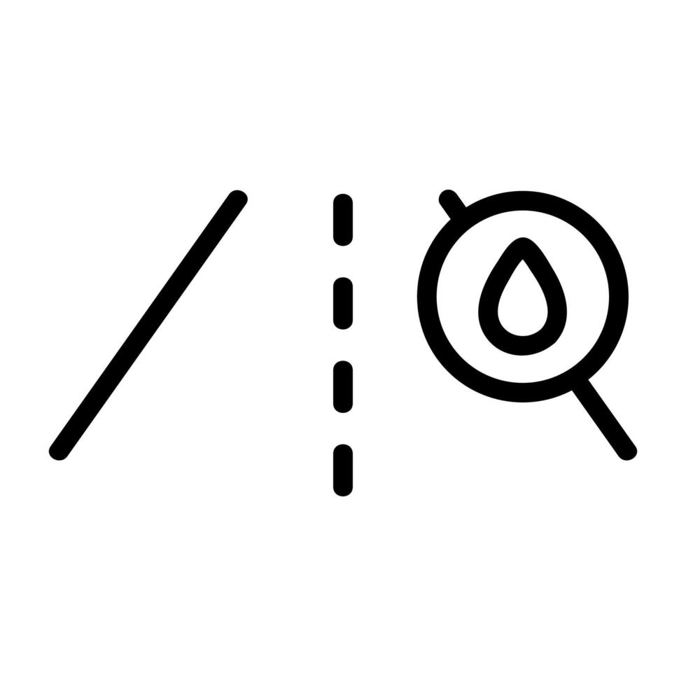 natte weg pictogram vector. geïsoleerde contour symbool illustratie vector