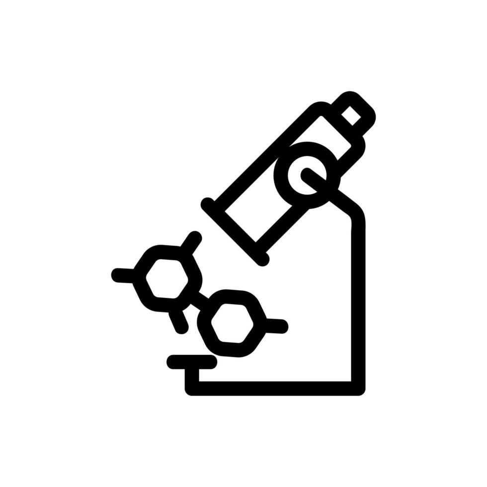 drug Microscoop pictogram vector. geïsoleerde contour symbool illustratie vector