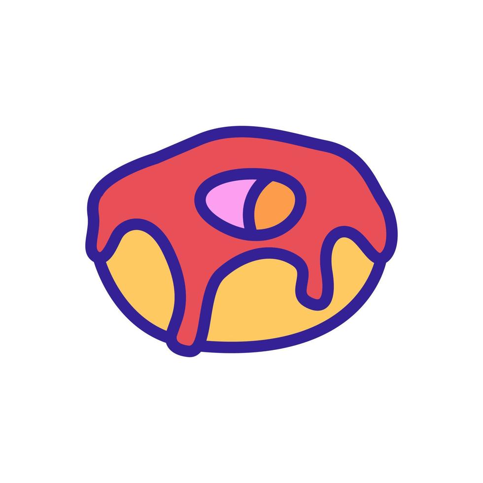 donut doos pictogram vector overzicht illustratie