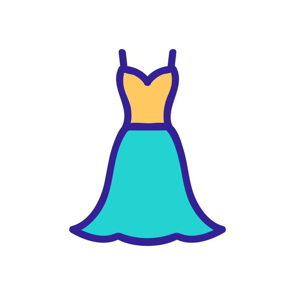 zomer jurk pictogram vector. geïsoleerde contour symbool illustratie vector