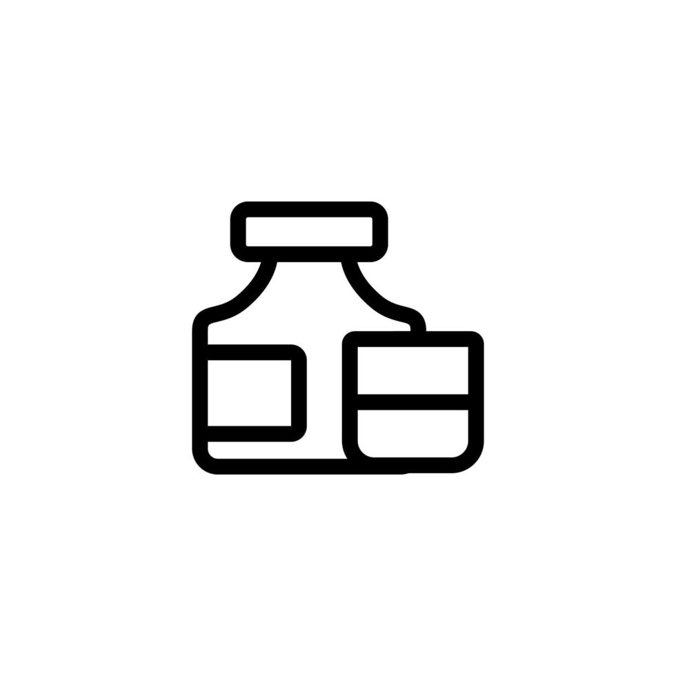 geneeskunde in glazen verpakking pictogram vector. geïsoleerde contour symbool illustratie vector